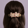 Exquisite Filigree Floral Hair Barrette – Shimmering Metallic Petal Clip