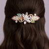 Crystal Petal Floral Hair Barrette – High-Shine Metallic Fashion Clip