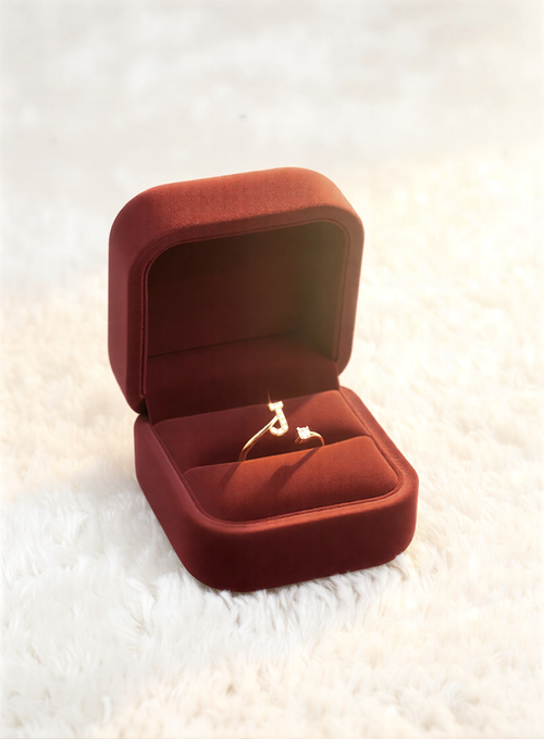 Imperial Initial 'J' Crystal Suite – Radiant Gold-Tone Adjustable Statement Ring