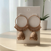 Onyx Empress Gilded Hoops – Intricate Black & Gold Filigree Statement Jhumkas