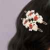 Artisanal Crystal Bloom Hair Pins – Radiant Pair of High-Fashion Statement Jewelry