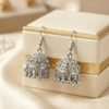 Artisan Matte Bloom Jhumkas – Handcrafted Floral Bell & Bead Collection .