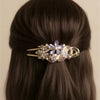 Vintage Filigree Flower Hair Clip – Elegant Floral Crystal Hair Accessory