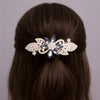 Crystal Petal Floral Hair Barrette – High-Shine Metallic Fashion Clip