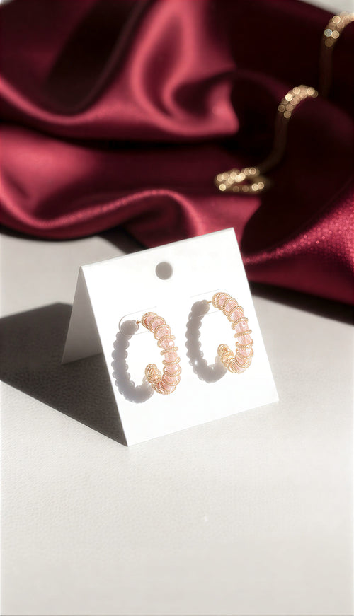 Elite Crystal Teardrop Pavé Earrings – Shimmering Open-Frame Studs