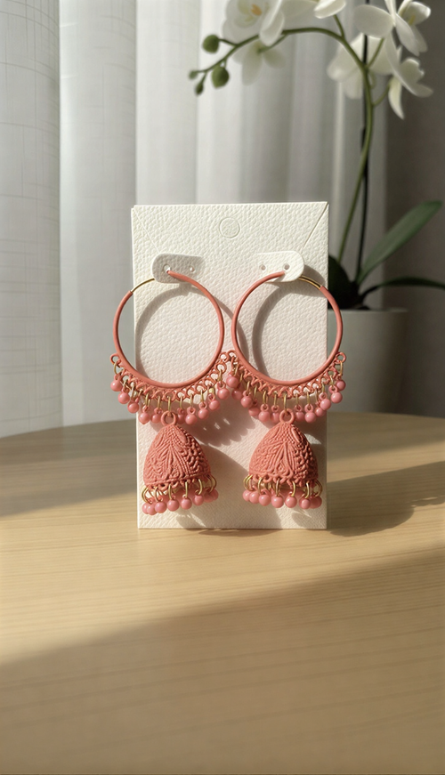 Onyx Empress Gilded Hoops – Intricate Black & Gold Filigree Statement Jhumkas