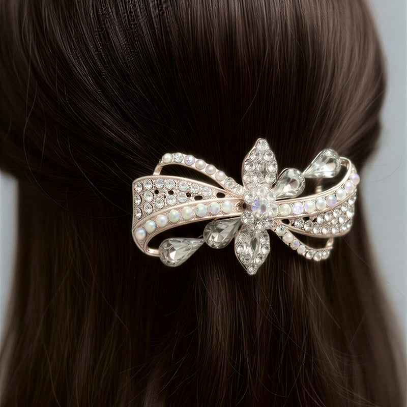 Vintage Style Gold Plated Floral Hair Clip