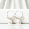 Elite Matte Lattice Jhumka Hoops – Handcrafted Gilded Boutique Jewelry