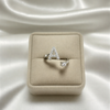 Imperial Initial 'A' Crystal Suite – Radiant Silver-Tone Adjustable Statement Ring