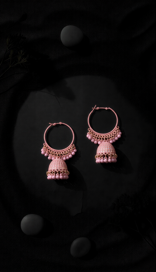 Artisan Filigree Jhumka Hoops – Traditional Handcrafted Ethnic Jewelry