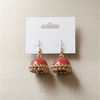Metallic Engraved Jhumka Earrings – Traditional Patterned Drop Earrings.