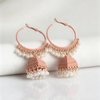 Couture Matte Heritage Jhumkas – Handcrafted Gilded Boutique Statement Hoops