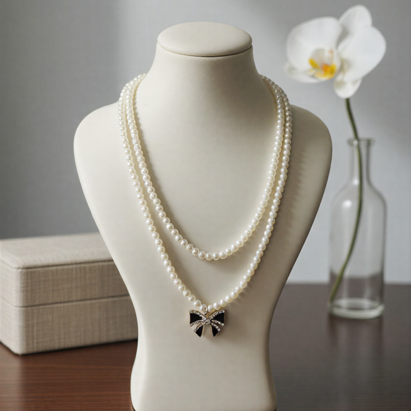 Classic Multi-Layered Golden Bead Mala – Traditional Long Strand Statement Necklace..