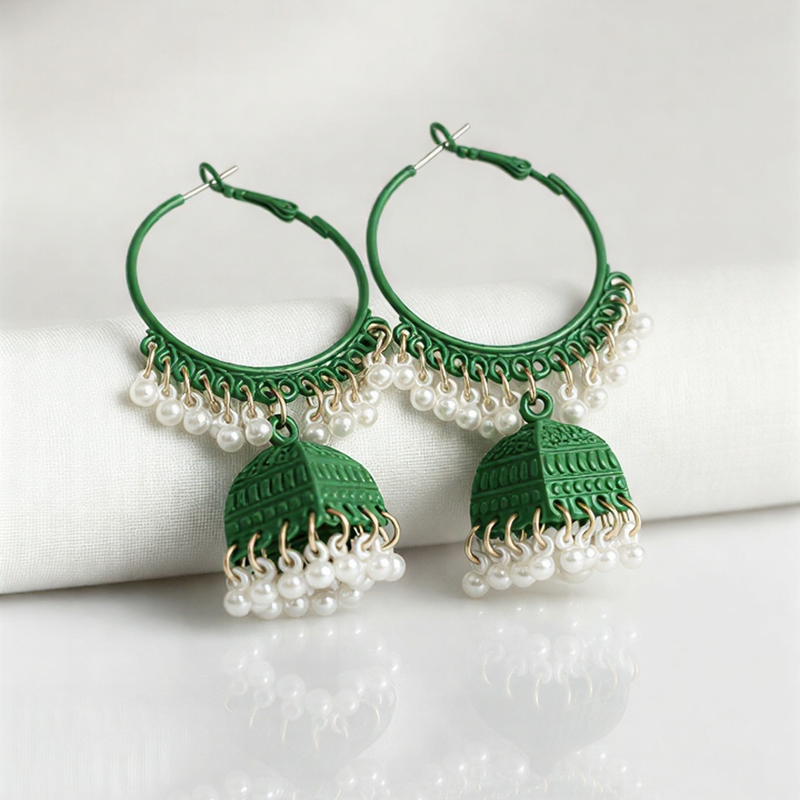 Signature Matte Filigree Jhumkas – Handcrafted Gilded Boutique Statement Hoops
