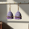 Traditional Matte Enamel Jhumka Earrings – 10 Color Collection