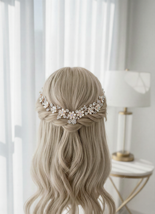 Colorful "Garden Blossom" Floral Hair Vine – Multicolored Spring Headpiece