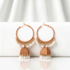 Elite Matte Lattice Jhumka Hoops – Handcrafted Gilded Boutique Jewelry