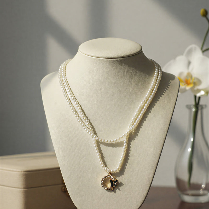 Classic Multi-Layered Golden Bead Mala – Traditional Long Strand Statement Necklace.