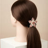 Luxury Floral Pony Holder | Crystal Filigree Elastic Hair Tie