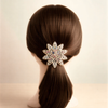 Vintage Filigree Flower Hair Pony – Elegant Floral Elastic Hair Band .