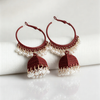 Couture Matte Heritage Jhumkas – Handcrafted Gilded Boutique Statement Hoops