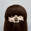Vintage Filigree Rectangular Hair Barrette | Premium Crystal Clip