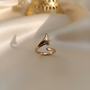 Calla Pave Bud Bypass Ring - Elegant Floral Wrap Design | One Jewellery Store