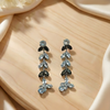 Enchanted Leaf Crystal Drop Earrings – Elegant Marquise Floral Dangles Product