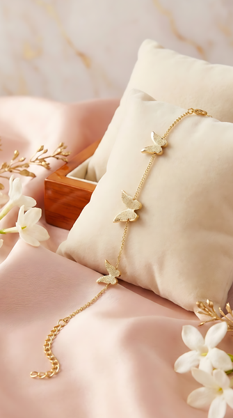 Enchanted Butterfly Charm Bracelet – Delicate Nature-Inspired Adjustable Jewelry