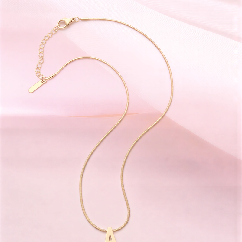 Initial "A" Signature Necklace – Elegant Metallic Alphabet Pendant