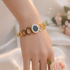 Grand Halo Oval Statement Bangle