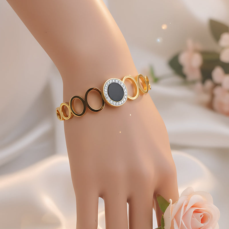 Grand Halo Oval Statement Bangle