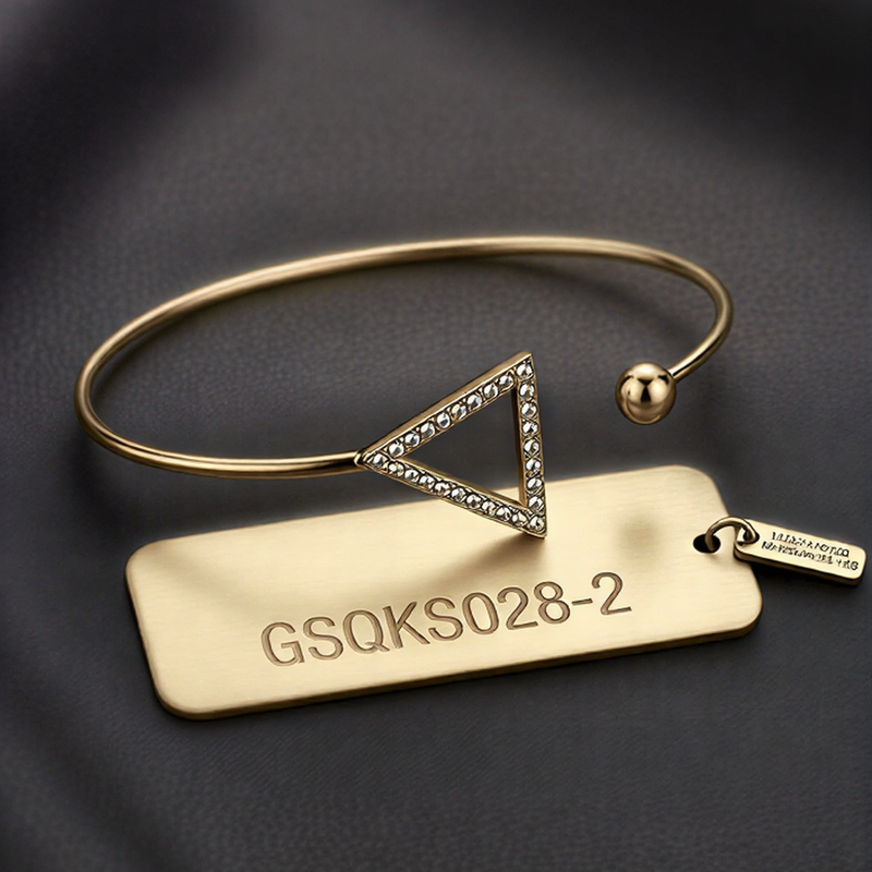 Timeless triangle Crystal Bangle – Sophisticated Gift for Her