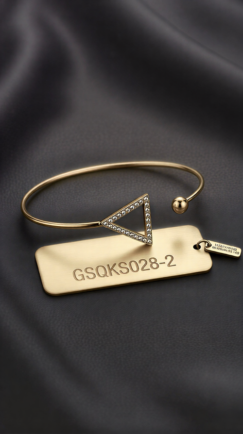 Timeless triangle Crystal Bangle – Sophisticated Gift for Her