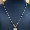 Timeless Halo Square Pendant - Luminous Golden & Radiant Silver Finish [Lumina Luxe]
