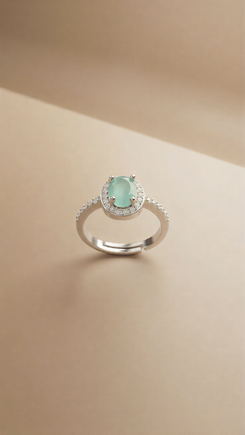 Elegant Oval Champagne Halo Ring – Minimalist Luxury in Sterling Silver and  golden