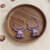 Royal Imperial Matte Jhumka Hoops – Handcrafted Traditional Statement Jewelry