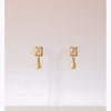 Traditional Heritage Drop Earrings - Luminous Golden Finish with Inspired Crystal Accents [Lumina Luxe]