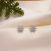 Dazzling Snowflake Micro-Crystal Stud Earrings - Elegant Winter Brilliance Collection