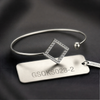 Heart Crystal & Pearl Charm Bangle