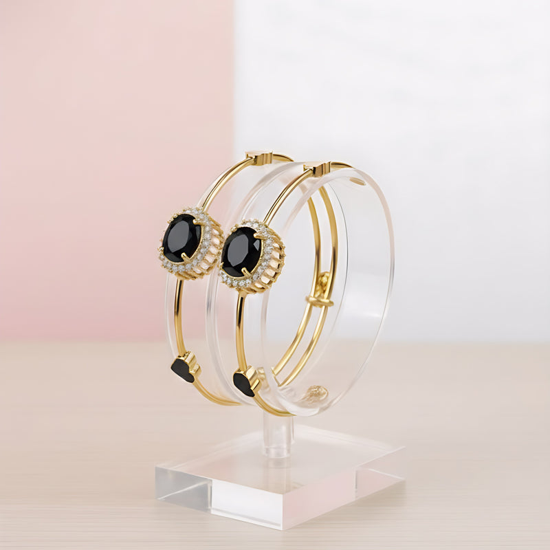 Bangle Gold toned Crystal Statement Bracelet