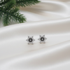 Dazzling Snowflake Micro-Crystal Stud Earrings - Elegant Winter Brilliance Collection