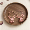 Avant-Garde Matte Filigree Jhumkas – Sleek Gilded Ethnic Hoops