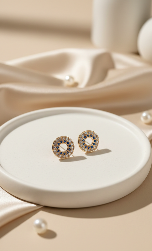 Elegant Crystal Jhumka Earrings - Traditional Drop Design | Premium Festive Wear