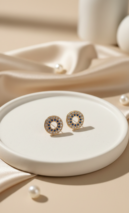 Elegant Crystal Jhumka Earrings - Traditional Drop Design | Premium Festive Wear