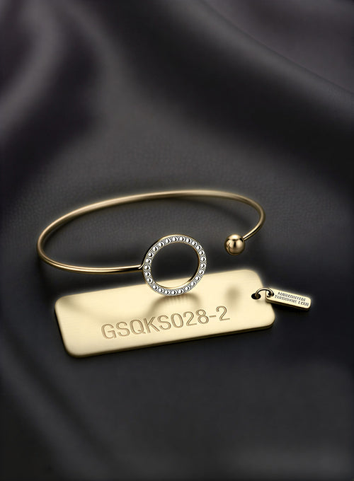 Signature Bridal Heart Crystal Bangle – Gold plated & Silver plated Collection