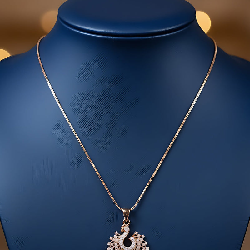 Pave Butterfly Icon Pendant - Luminous Golden Finish Teardrop Necklace [Lumina Luxe]