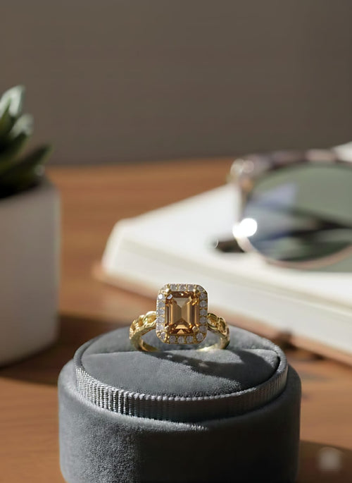 One Jewellery Aurora Golden Adjustable Ring Gold