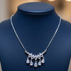 Tiered Crystal Drop Necklace - Luminous Gold & Radiant Silver Finish Statement Jewelry