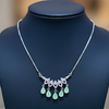 Tiered Crystal Drop Necklace - Luminous Gold & Radiant Silver Finish Statement Jewelry